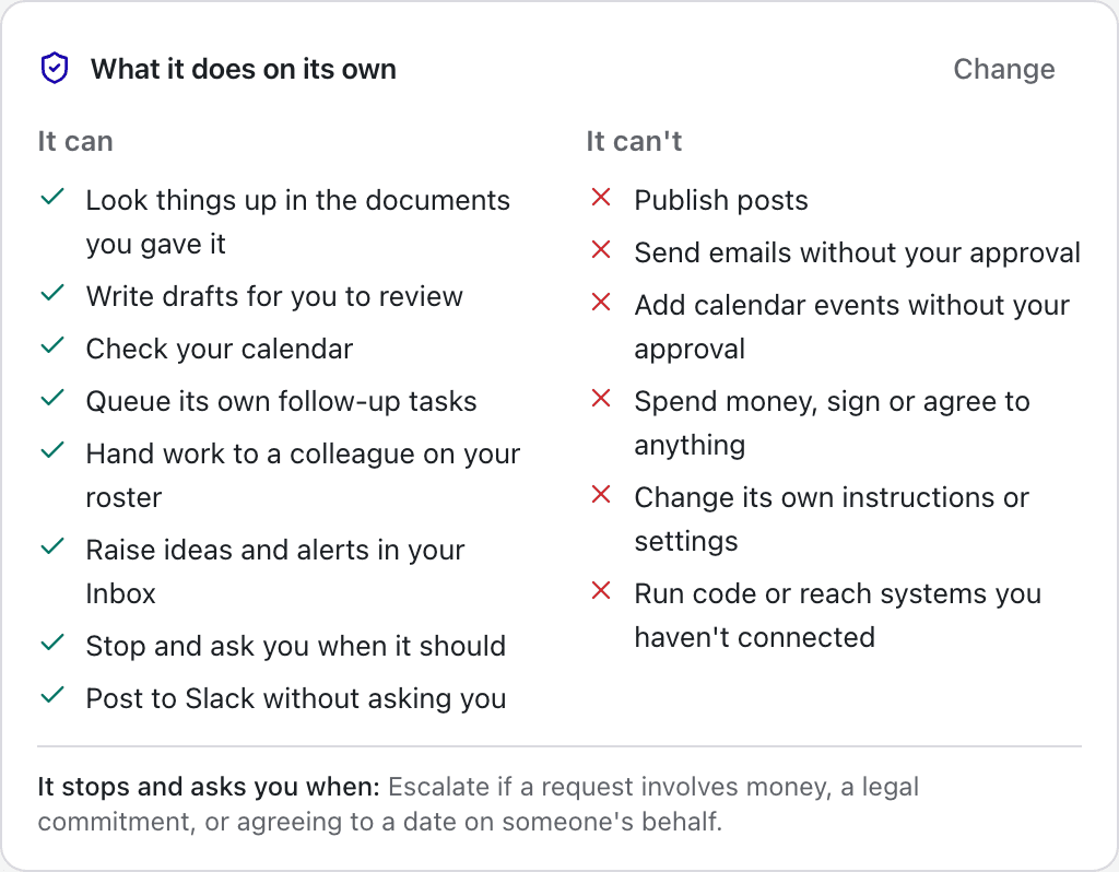 It can, it can't - on every agent